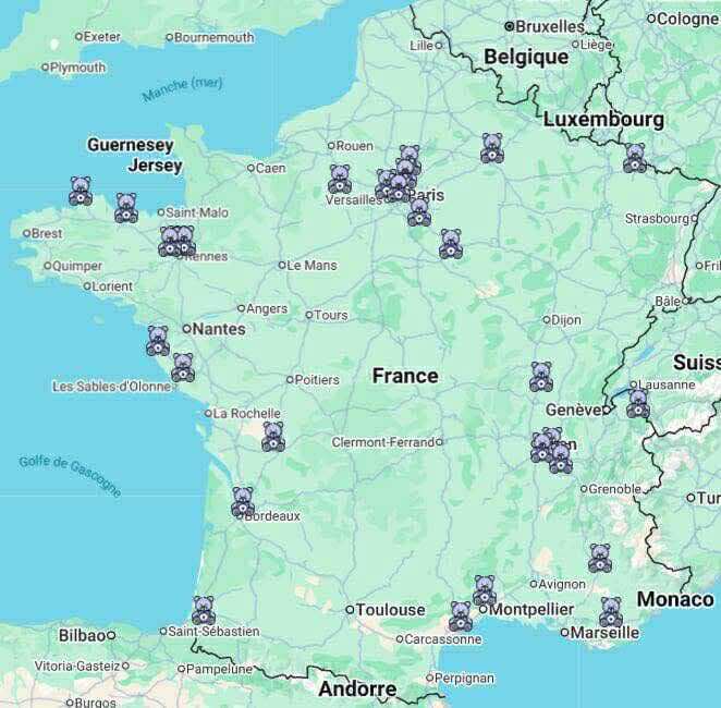 Carte de France Doudous Haroz